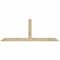 Ekena Millwork Portland Rough Sawn Timber Gable Bracket, Douglas Fir, 72"W x 27"H x 2"D x 4"F, 9/12 Pitch GBW072X27X0204POR00RDF - alternate 1